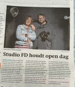 Stage bij Studio FD/ Frank Doorhof. Het organiseren van de open dag 