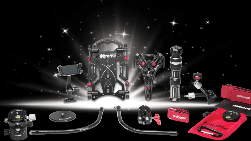 het platypod asstiment september 2025 
Platypod is het tripod alternatief