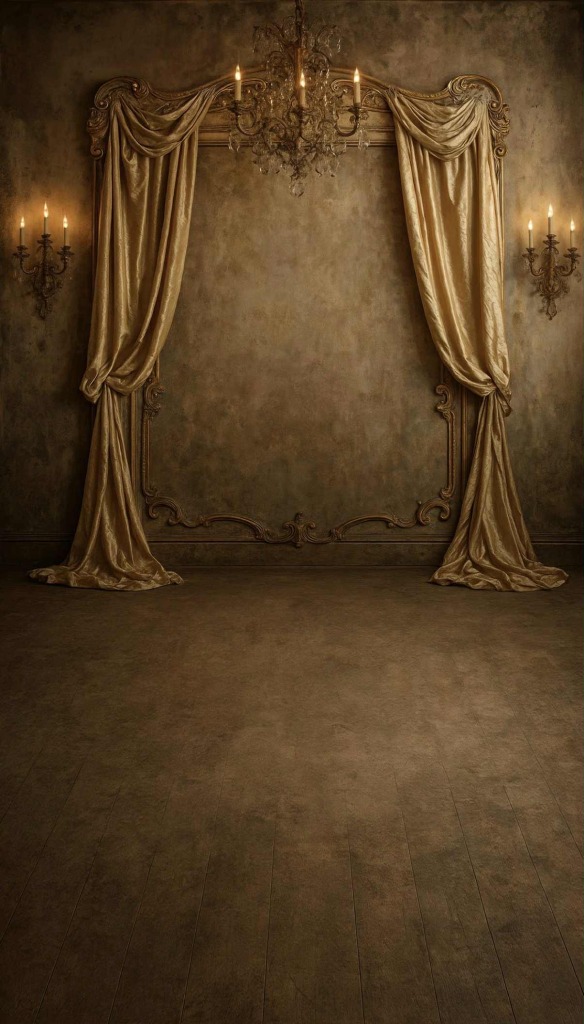 een achtergrond, de Ornate Drapes